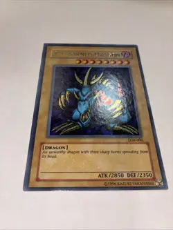 Tri-Horned Dragon LOB-000 Double Misprint Foil Bleed And OC (15) - Image 4