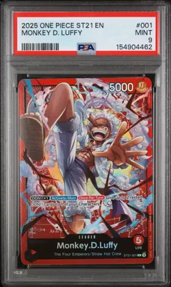 2025 One Piece ST21 English Monkey D Luffy PSA 9 - Image 1