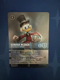 Disney Lorcana Scrooge McDuck - Richest Duck in the World (Enchanted) 218/204 - Image 1