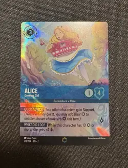 Alice Growing Girl Enchanted 213/204 Disney Lorcana Near Mint Condition - Image 1