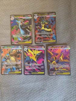 Pokemon Mega Ultra Rare Lot Of 5 Full Art Cards - Image 1