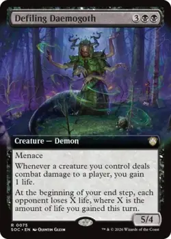 Defiling Daemogoth (Extended Art) - CSOS MTG - Light Play - Image 1