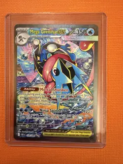 Pokemon Mega Greninja EX Full Art Secret Rare Holo 116/086 English Card - Image 1