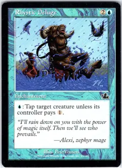 Rhystic Deluge 43 C Prophecy Magic the Gathering LP - Image 1