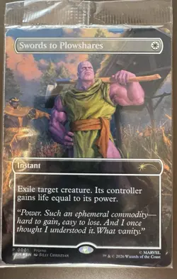 Magic the Gathering PSA Magazine Sealed Promo Swords to Plowshares Foil Thanos - Image 1