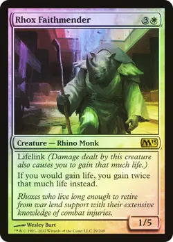 MTG FOIL Rhox Faithmender - Magic 2013 #029 - Image 1