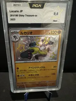 LUCARIO 281/190 — Shiny Treasure ex 2023 JP | PCA 9.5 “Neuf” Pokemon - Image 1