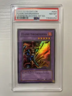 Yu-GI-Oh! - PSA 8 1st Edition LOB-003 Flame Swordsman - North American Print - Image 2