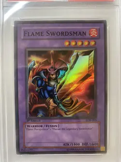 Yu-GI-Oh! - PSA 8 1st Edition LOB-003 Flame Swordsman - North American Print - Image 3