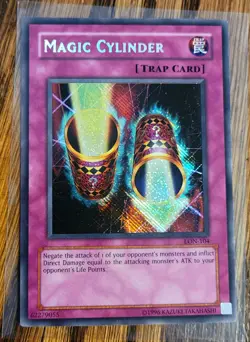 Yu-Gi-Oh! LON Magic Cylinder Secret Rare Reverse Foil Error Misprint LP/MP - Image 1
