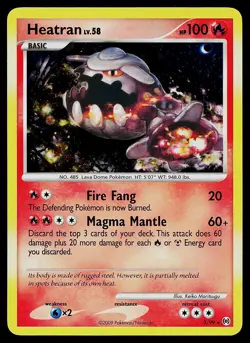 Pokemon Card - Heatran Arceus 3/99 Holo Holo Rare - Image 1