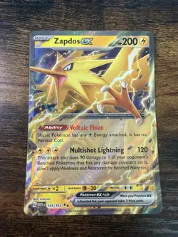 Pokemon TCG S&V 151 Zapdos EX Holo Double Rare Card 145/165 LP-NM - Image 1