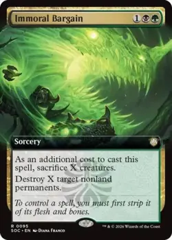 Immoral Bargain (Extended Art) - CSOS MTG - Light Play - Image 1