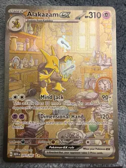 Pokemon TCG Alakazam EX 201/165 Scarlet & Violet 151 Card Secret Rare - Image 1