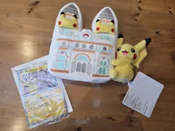 Pokemon Pikachu at the Museum Promo Card Natural History Museum Plush BRAND NEW - Image 1