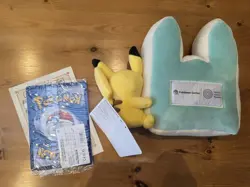 Pokemon Pikachu at the Museum Promo Card Natural History Museum Plush BRAND NEW - Image 2