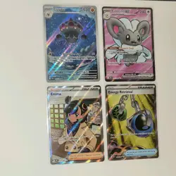 Pokemon TCG Chaos Rising Holo Claydol Cinccino Emma Energy Retrieval Lot 4 Cards - Image 1