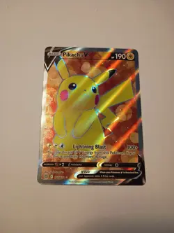 Pokemon TCG Brilliant Stars Pikachu v Ultra Rare Full Art Holo Card 157/172 - Image 1