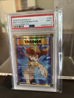 Pokemon TCG Misty's Determination XY Evolutions Full Art Holo Card PSA 9 108/108 - Image 1