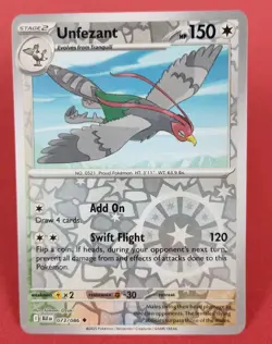 Pokemon Card Unfezant SV: Black Bolt Reverse Holo 73/86 - Image 1