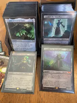 Magic: The Gathering UB Warhammer 40K Necron Dynasties - Deck & Box NM Sleeved - Image 2