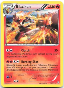 Blaziken 14/111 Holo Rare Furious Fists Pokemon Holo Moderately Played - Image 1