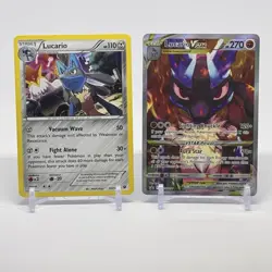 Pokemon TCG Lucario 2 card Lot. Lucario VStar & Lucario Holo Fates Collide NM - Image 1