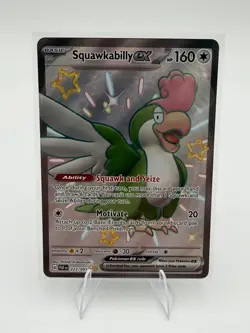 Pokemon Squawkabilly ex Holo Shiny Ultra Rare SV: Paldean Fates 223/091 NM - Image 1