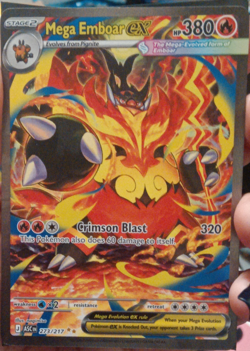 Mega Emboar EX 273/217 Evolutions Secret Rare Full Art Holo Stage 2 380 HP - Image 1