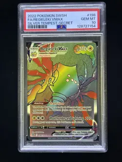 Pokemon TCG Regieleki VMAX Silver Tempest 198/195 Holo Secret Rare PSA 10 - Image 1