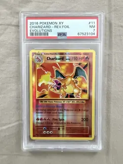 Charizard Reverse FOIL #11 Evolutions XY PSA 7 Pokemon 2016 - Image 1
