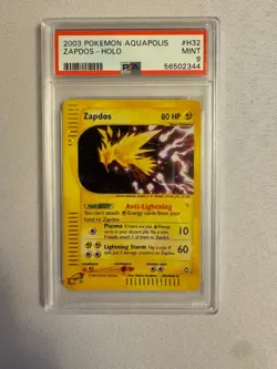 2003 Pokemon - Zapdos Holo Rare E Reader Aquapolis H32/H32 - PSA 9 Mint! WOTC - Image 2