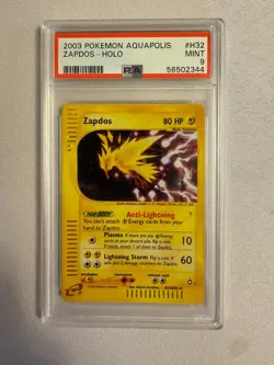 2003 Pokemon - Zapdos Holo Rare E Reader Aquapolis H32/H32 - PSA 9 Mint! WOTC - Image 3