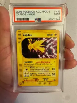 2003 Pokemon - Zapdos Holo Rare E Reader Aquapolis H32/H32 - PSA 9 Mint! WOTC - Image 5