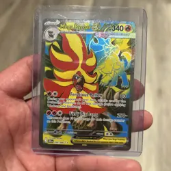 Pokemon Mega Pyroar ex 99/86 Full Art Double Ultra Rare Chaos Rising NM - Image 1