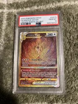 Arceus Vstar GG70/GG70 Secret Sword Shield Crown Zenith Pokemon PSA 10 - Image 1