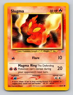Slugma - 53/64 Common Neo Revelation Pokemon Unlimited LP - Image 1