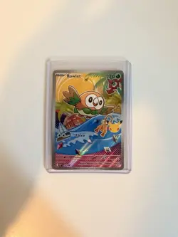 Pokemon First Partner Illustration Collection Rowlet Black Star Full Art #043 - Image 1