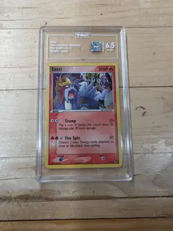 Vintage Pokemon Holo ENTEI 2005 Pop Series 2 #1/17 TAG 6.5 Graded - Image 1