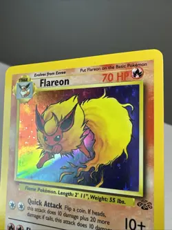 Flareon ⭐ 3/64 Holo Rare Jungle WotC Vintage 1999 Pokemon NM/LP - Image 2