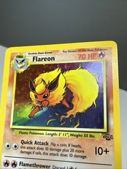 Flareon ⭐ 3/64 Holo Rare Jungle WotC Vintage 1999 Pokemon NM/LP - Image 3