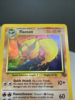 Flareon ⭐ 3/64 Holo Rare Jungle WotC Vintage 1999 Pokemon NM/LP - Image 4