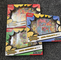 Pokemon TCG: Mega Evolution Ascended Heroes Mega ex Boxes (Set Of 3) SEALED ✅ - Image 1