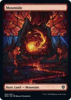 Mountain (Showcase) -Foil Light Play MTG Dominaria United - Image 1