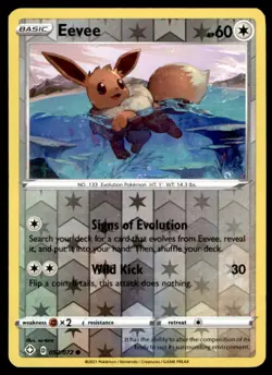 Eevee 052/072 Common Shining Fates Pokemon Reverse Holo Lightly Played - Image 1