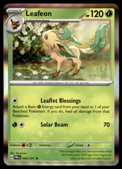 Leafeon 005/131 Holo Rare Prismatic Evolutions Pokemon Holo Near Mint - Image 1