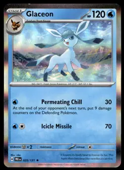 Glaceon 025/131 Holo Rare Prismatic Evolutions Pokemon Holo Near Mint - Image 1