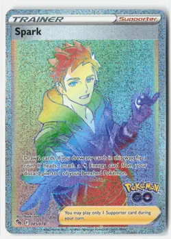 Spark (Secret) Secret Rare Holo Pokemon GO 085/078 NM - Image 1