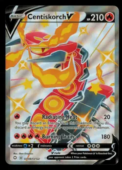 Centiskorch V SV108/SV122 Holo V Rare Shining Fates Shiny Vault Pokemon NM - Image 1