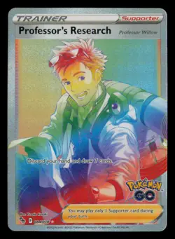 Professor's Research 084/078 Rainbow Rare Pokemon GO Pokemon Near Mint - Image 1